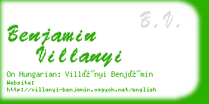 benjamin villanyi business card